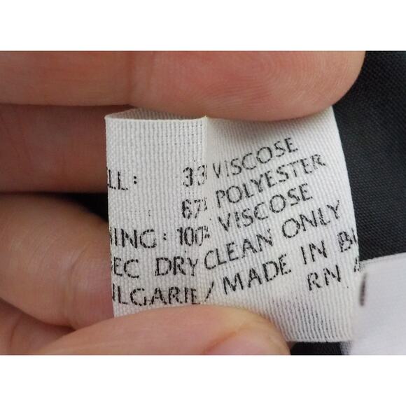 Vintage Alto Plaid Black White Blazer Button Up Women size 11/12 Shoulder Pads - Picture 10 of 11